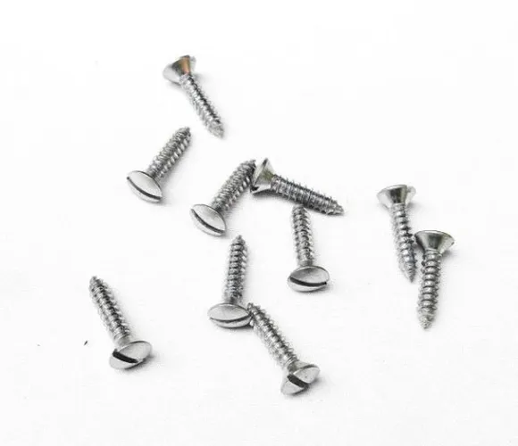 Parafuso Cabeça Cônica Fenda 4,8 x 22mm Auto Atarraxante Zincado Jogo com 10