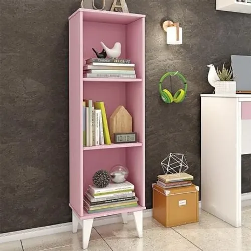 Livreiro Twister Rosa - Frete Grátis - 10x S/ Juros - Receba Hoje