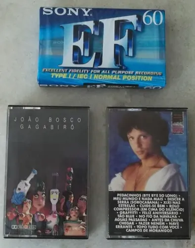 Fitas K7 Nova e Lacrada e Originais de Gravadoras, tocando perfeitamente, imperdível