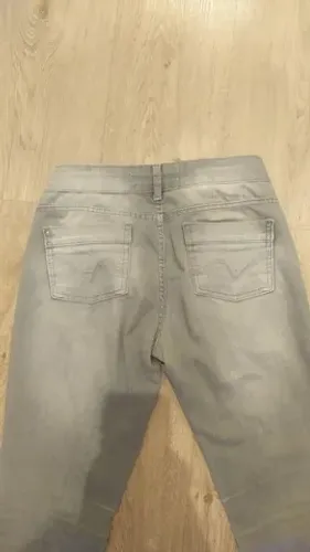 calça jeans cinza zara tamanho 36