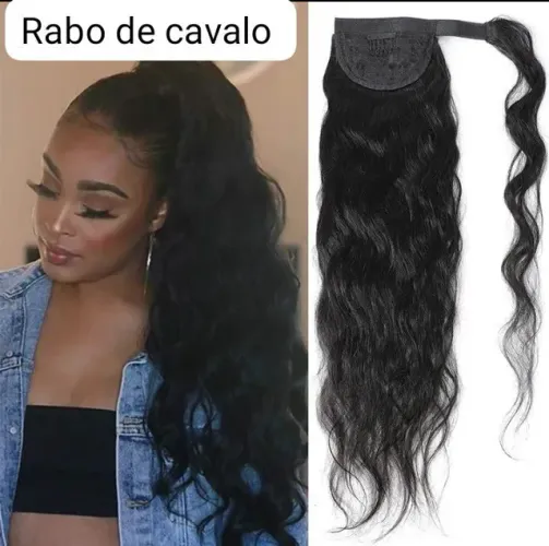 Rabo de cavalo cabelo humano 