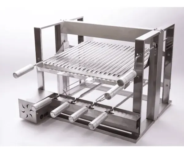 Churrasqueira Grill Elevante Elétrica 4 Espetos Inox + grelha Argentina