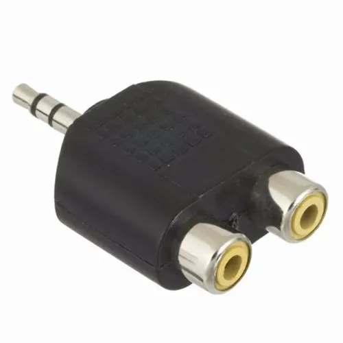 Adaptador 1 P2 Macho Estereo X 2 RCA femea