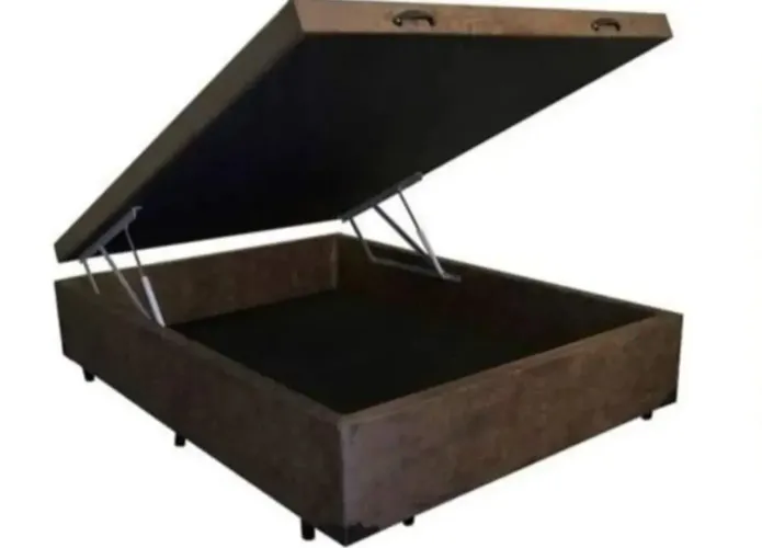 Cama box baú casal COM cabeceira capitoné