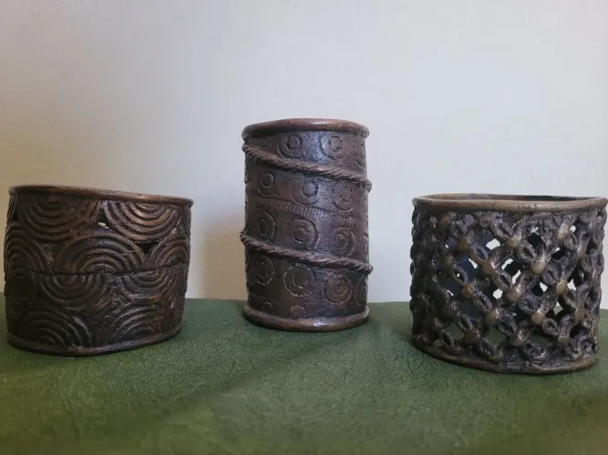 Braceletes Africanos Rústicos (Bronze) Artesanais