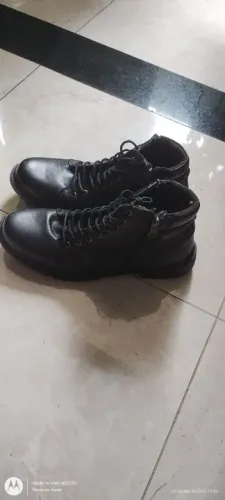 "PROMOCAO" Bota Masculina Couro Preta Aconna 2 Zirperes