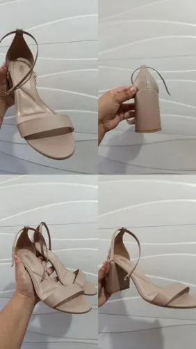Sandália nude/bege tamanho 38