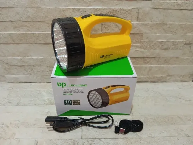 Lanterna 19 Leds Potente Bivolt Recarregável Holofote Super Forte