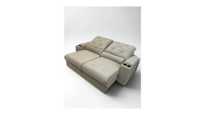 Sofá Cuiabá Retrátil Reclinável com Porta-Copos - Alto Conforto