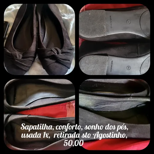 Sapatilha preta confortável - N°38