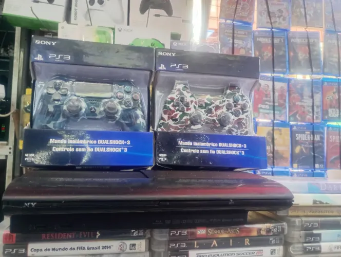 ps3 destravado limpo trocado pasta térmica 2 controle zerado mas de 40 jogo top 600 reais
