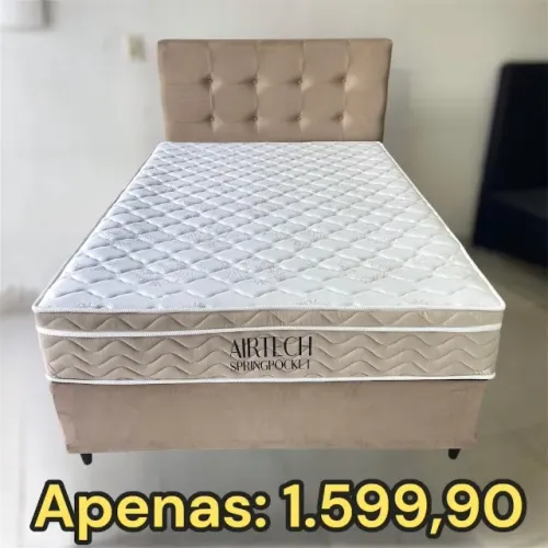 Cama Box Casal Molas Ensacadas Airtech