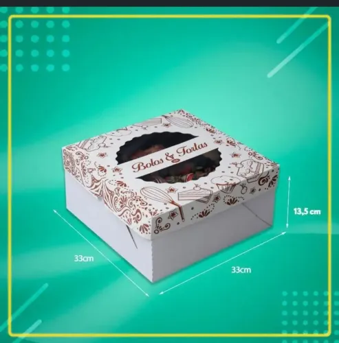 Vendo 10 embalagens para bolos/tortas branca