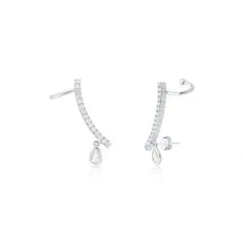 Brincos de prata Earcuff 