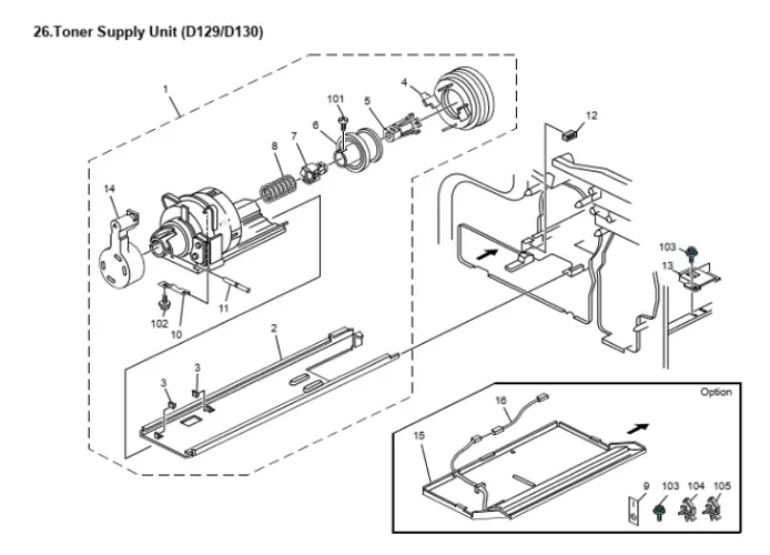 Suporte do Toner - Ricoh Original (MP 4000 4001 5000 5001 5002)