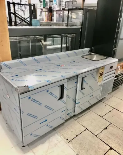 Balcão Refrigerado para Cozinha Balcão de Serviço Com Cuba 2 Metros Venâncio NOVO