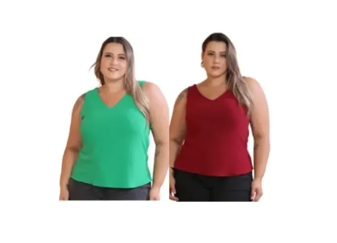 Kit 2 Blusas Plus Size