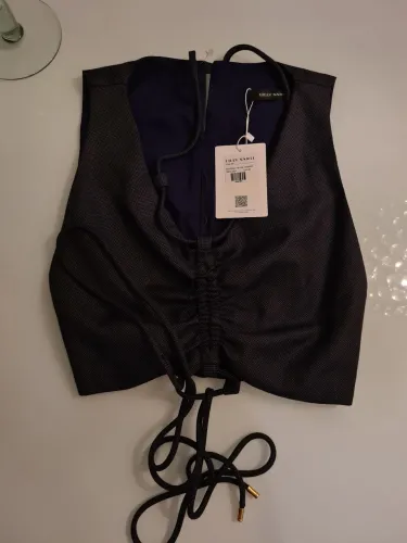 Blusa/colete amarração em lã fria lilly sarti - novo (com etiqueta $439,90)