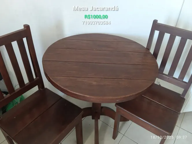 Conjunto de mesa jacarandá 