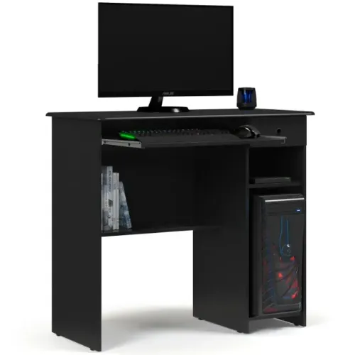 Mesa de Computador Viena Preto EJ Moveis - Entrega Rápida!