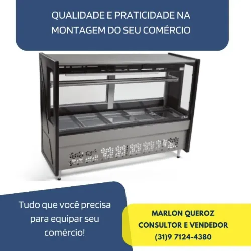 Balcão de Açougue 1,75M Polar Preto 220v