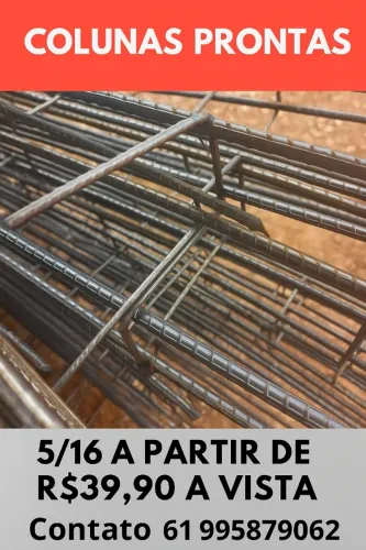 Colunas prontas pra agilizar sua obra - 3 metros a vista 39,90