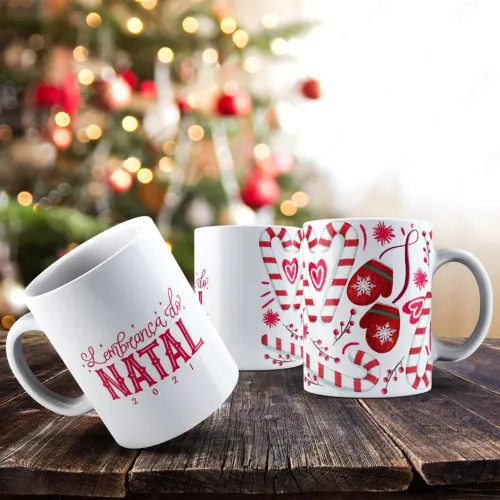 Canecas decorativas de Natal 