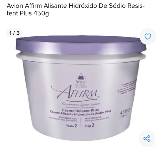 Avlon Affirm  Alisante Hidróxido de Sódio Resistent Plus 450g
