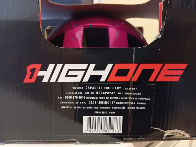Capacete Bike Infantil High One Lilás/Água HOCAP0242