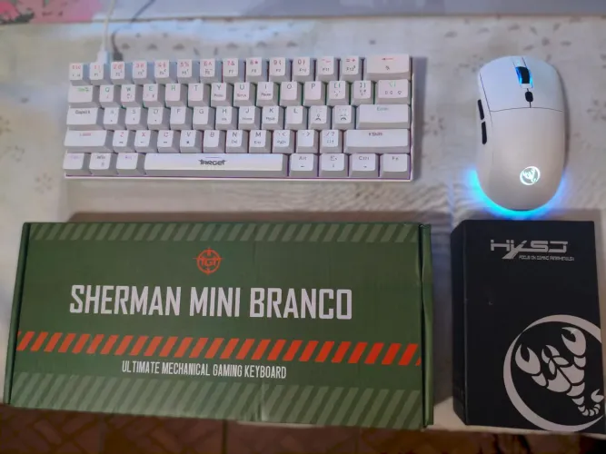 Teclado Gamer + Mouse Sem Fio Gamer - Novos