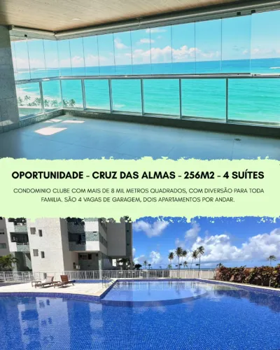 *Oportunidade - 4 Suítes, 4 vagas de garagem - Vista mar permanente - Riviera del Mare 