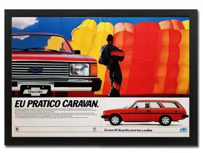 Chevrolet Caravan - Quadro decorativo com propaganda ou matéria original de revista