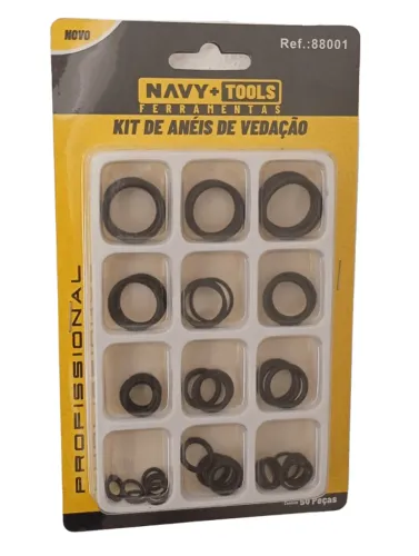 Kit de Anéis de Vedação O-ring Profissional 50 Peças