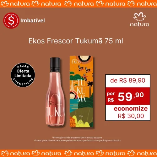 Ekos Frescor Tukumã 75ml - Promoção Imperdível!