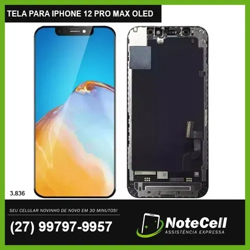Display P/ iPhone 12 Pro Max Oled DMS Qualidade Original - Intalação em 30 Minutos!
