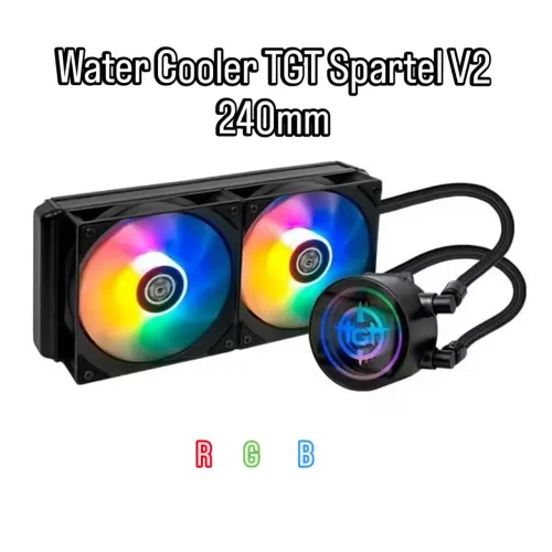 Water Cooler Lacrado, (TGT Spartel V2 Rainbow), RGB, 240mm. (PIX, DINHEIRO OU CARTÃO).