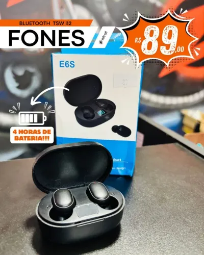 Fone de Ouvido Bluetooth TWS E6S