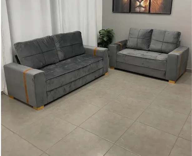 Sofá com 2 e 3 Lugares Tecido Veludo Zarat p655