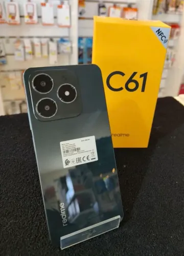 Smartphone Realme C61 - NFC + Câmera Boa - custo e benefício 256Gb - Verde