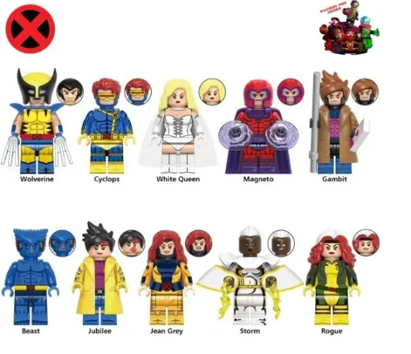 miniaturas de X-Men 97 Dessa vez com Magneto, Noturno, Mr Sinister, Bishop e +