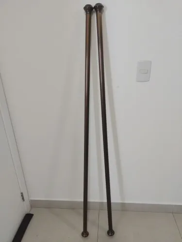 Varão de Cortina Metal Ouro Velho