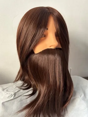 Cabeça De Treino Com Barba Masculina com Suporte