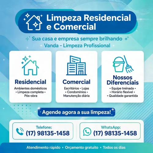 Limpeza domiciliar e comercial