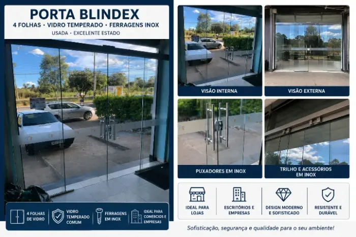 Porta de Blindex Completa - premium 