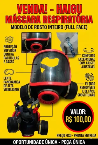 Máscara de pintura com filtro de carvão ativado