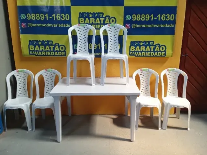 JOGO DE MESA RETANGULAR PLASTEX