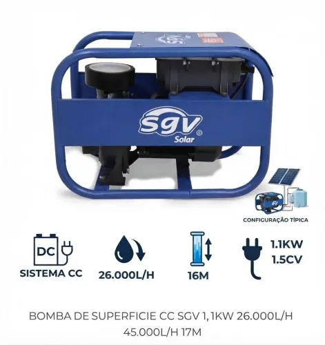 Kit solar completo para bombeamento de água(Superfície e submersa)