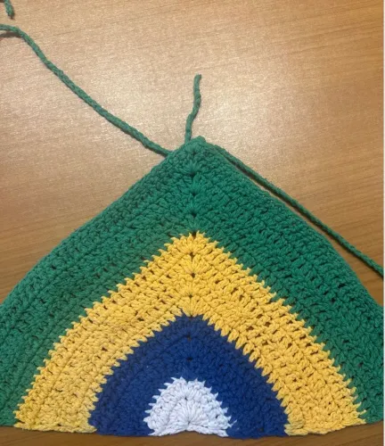 Cropped crochê Brasil