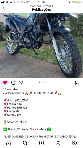 Vendo XRE 190