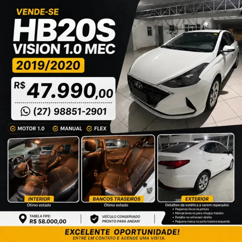 Hyundai HB20S Vision 1.0 Flex 12V MEC 2020